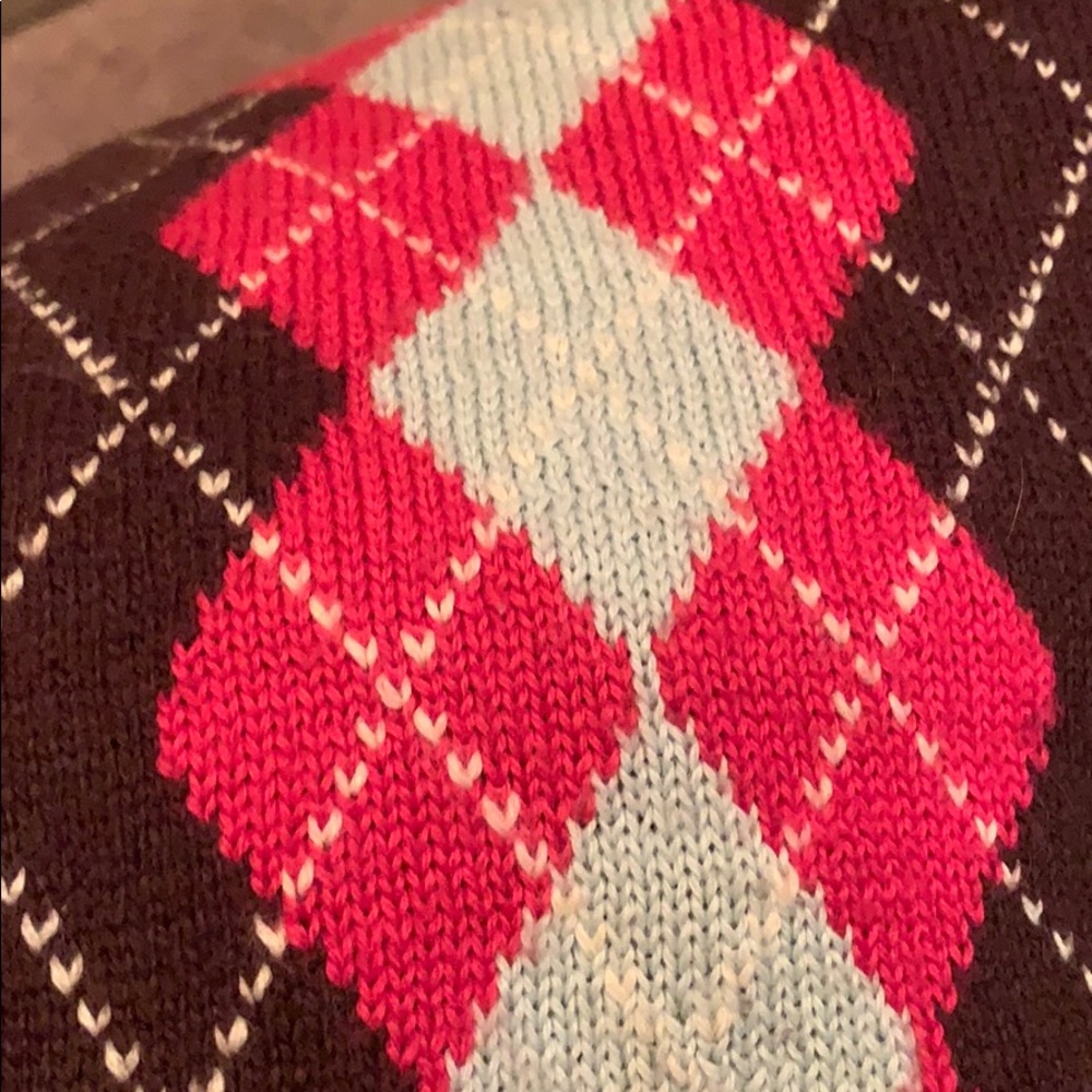 TOMMY HILFIGER SCARF BROWN FUSHIA GREY BLUE
